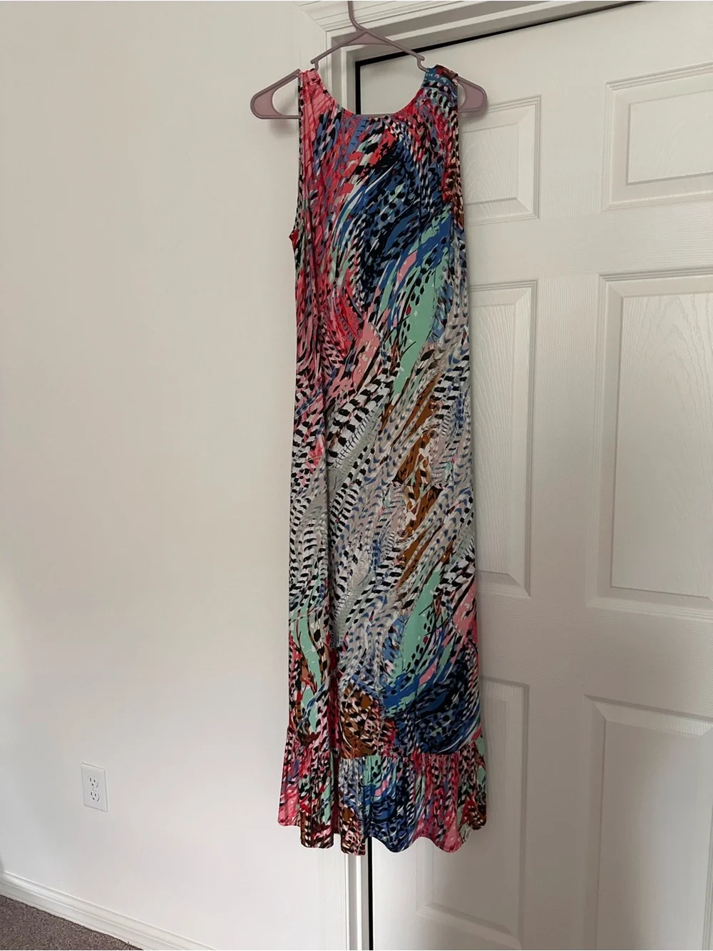 new directions Multicolor Sleeveless Printed Maxi Dress